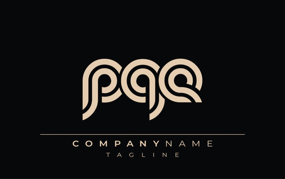 PQE Creative Unique Modern Letter Logo Design. Stylized logo featuring a unique letter design, presenting abstract minimalist aesthetics and modern appeal.