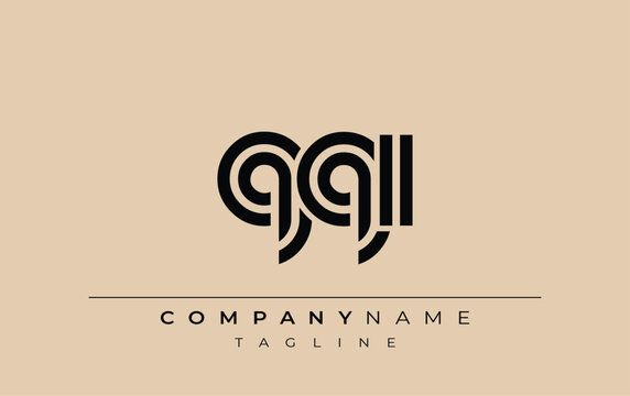 QQI Creative Unique Modern Letter Logo Design. Stylized logo featuring a unique letter design, presenting abstract minimalist aesthetics and modern appeal.