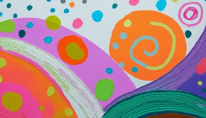 Generated image Abstract Art with orange , purple and light blue 