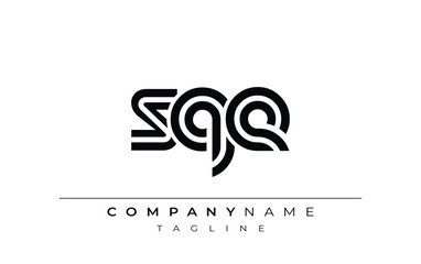 SQE Creative Unique Modern Letter Logo Design. Stylized logo featuring a unique letter design, presenting abstract minimalist aesthetics and modern appeal.