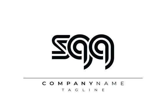 SQQ Creative Unique Modern Letter Logo Design. Stylized logo featuring a unique letter design, presenting abstract minimalist aesthetics and modern appeal.