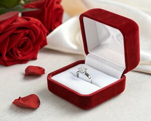 wedding rings and roses