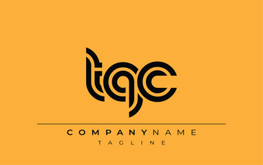 TQC Creative Unique Modern Letter Logo Design. Stylized logo featuring a unique letter design, presenting abstract minimalist aesthetics and modern appeal.