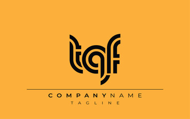 TQF Creative Unique Modern Letter Logo Design. Stylized logo featuring a unique letter design, presenting abstract minimalist aesthetics and modern appeal.