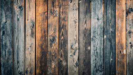 Fototapeta premium Beautiful rustic wooden background texture with vertical plank pattern and natural wood grains
