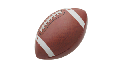 Realistic American Football on Transparent Background Isolated 3D Render