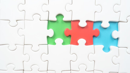 Colorful Puzzle Pieces with Empty Spaces Representing Missing Connections in Life