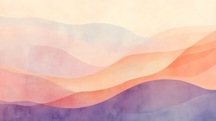 Pastel Sunset Mountain Range. (1)