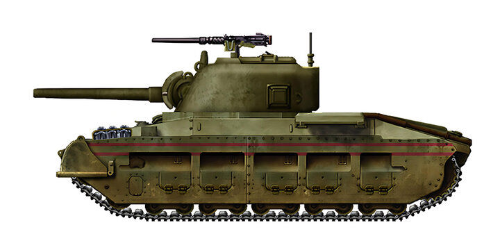 Alternative Matilda II tank with turret and armament from the M4A3 Sherman tank