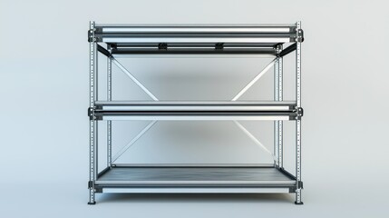 Foldable storage shelves isolated on white background