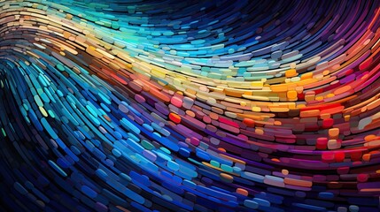 Liquid color mosaic: Intricate, interlocking patterns of color create a visually stunning, futuristic digital tapestry.