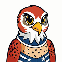 cartoon bird on white background