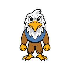 eagle cartoon waving