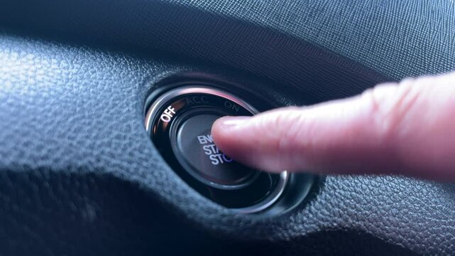 Cinematic Car Power Button Dashboard