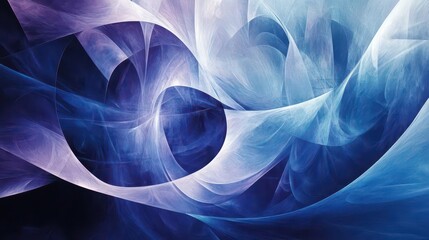Abstract swirling patterns in blue and purple hues, evoking a sense of depth and fluidity.