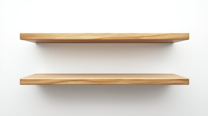 Freestanding shelves isolated on white background