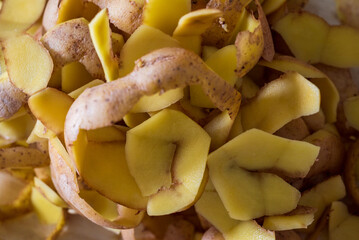 potato peelings or skins textured background