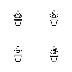 Potted Plant icon set