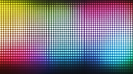 Colorful, vibrant LED light display with gradient effect