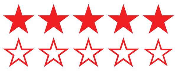 Star icon collection. Different stars set, vector illustration.