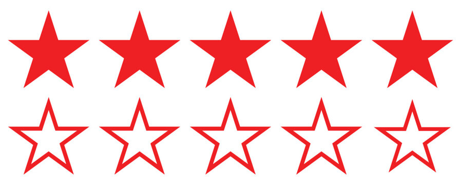 Star icon collection. Different stars set, vector illustration.