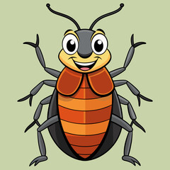 cartoon bug vector illustration