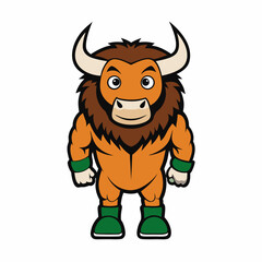 cartoon bull with a smile