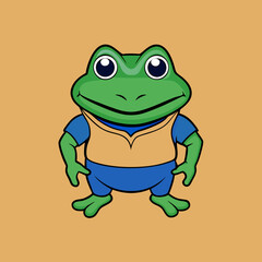 frog on a white background