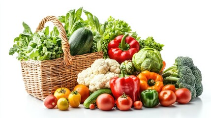 Farmers market isolated on white background