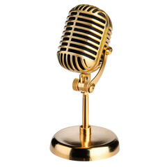 Fototapeta premium vintage microphone isolated on white isolated on transparent background png
