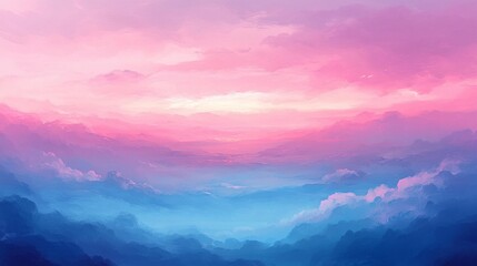 Obraz premium Pink & Blue Dreamy Landscape