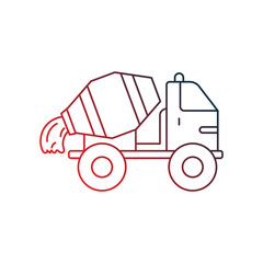 Fototapeta premium concrete gradient outline icon with white background vector stock illustration
