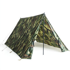Camo tarp shelter with outdoor camping. (13)
