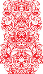 Beautiful flower art and mandala vector design