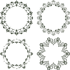 Beautiful flower art and mandala vector design