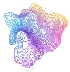 Abstract, colorful, organic form