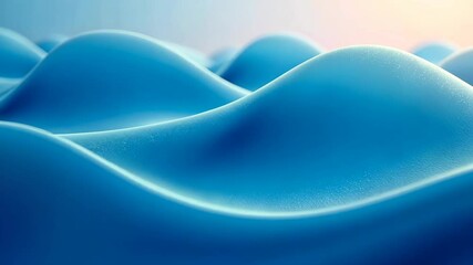 Smooth, undulating blue waves create a calming, abstract pattern with a touch of sparkle. - Powered by Adobe