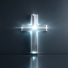 Obraz premium simple cross template, minimalistic design, clean lines, subtle color palette, high contrast, sleek and modern aesthetic, suitable for background illustration