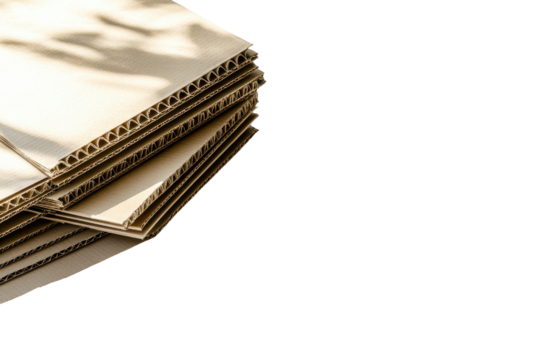 Stacked corrugated cardboard sheets