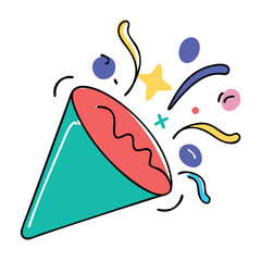 confetti party popper icon