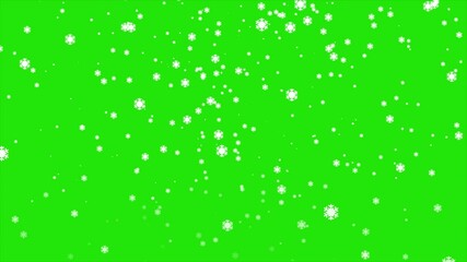 Snow Falling Green Screen. Snowfall Particle Animation 4k. Snowing Overlay Chroma Key Green Screen Alpha Channel Background. snow winter holiday green screen background. snow flurry start falling