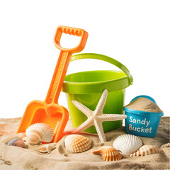 Beach Toys In Sand Summer Vacation Concept Still Life Photography