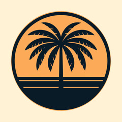 Palm tree vector, palmtree summer illustration? coconut tree silhouette.
