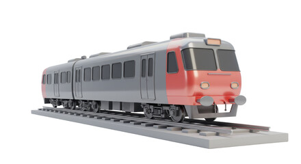 Naklejka premium Isolated Passenger Train