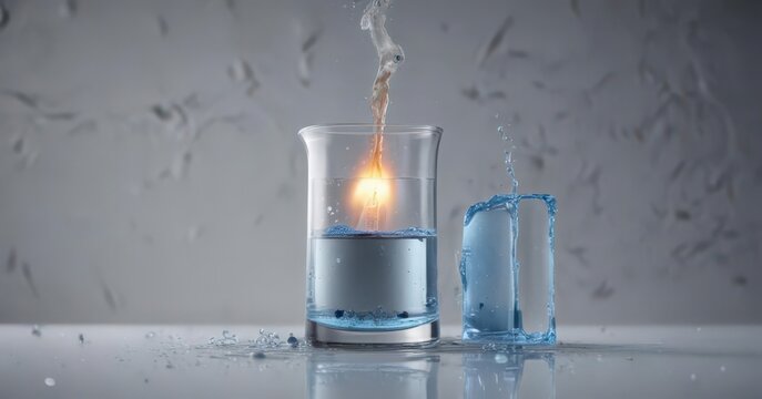 Electrolysis splitting water into hydrogen and oxygen gases ,  membrane,  atom,  equipment