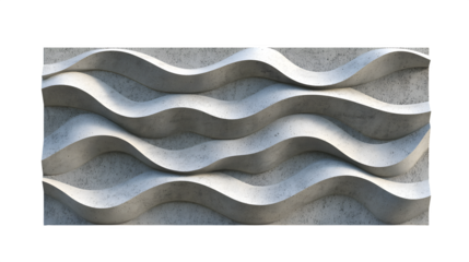 Precast concrete sound barrier wall panel section, textured surface pattern, highway noise wall element, ultra HD photo, isolated on transparent  background