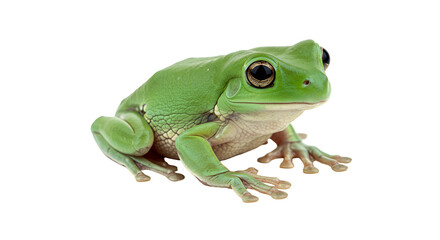Fototapeta premium White’s Tree Frog Resting on Leaf