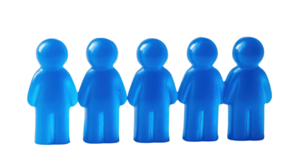 3D man standing out from the crowd isolated on white background 