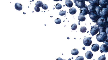 water drops on blue background isolated on white background 