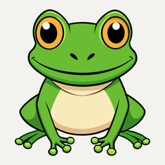 Obraz premium green frog cartoon